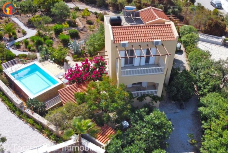 Kokkino-Chorio Kreta, Kokkino Chorio Villa mit atemberaubendem Meerblick u.priv. Pool Haus kaufen